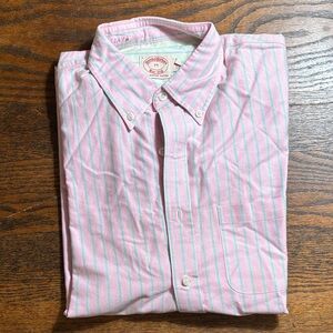 Brooks Brothers Pink and Blue Striped Shirt